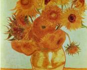 Vincent Van Gogh : Twelve sunflowers in a vase